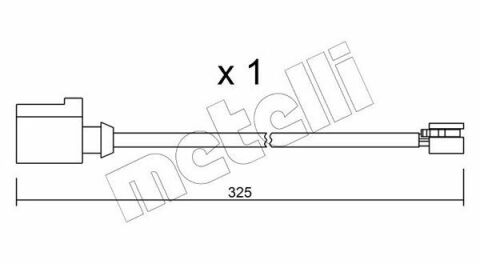 Датчик зносу гальмівних колодок (передніх) VW Touareg 3.0-4.2 10- (L=325mm)