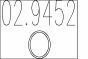 Монтажне  кільце  вихлопної  системи  (D  (внутр.)  -  44  мм;  D  (наружн.)  -  57,5  мм;  Висота  -  5,2  мм), фото 1 - інтерент-магазин Auto-Mechanic