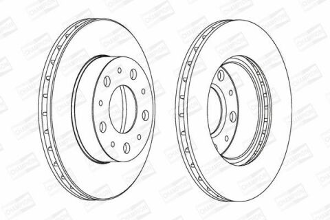 CHAMPION FIAT Диск гальмівний передн. Ducato 02 - (300 * 24), Citroen, Peugeot