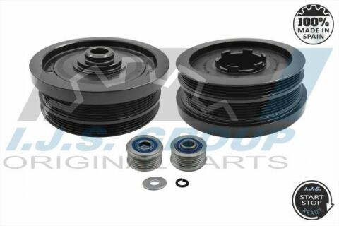 Шкив коленвала + шкив генератора BMW 1/3/5/X3 2.0D 02- (4PK+6PK)