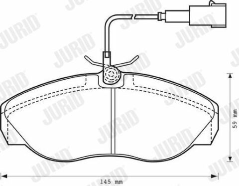 JURID FIAT Тормозные колодки передн.Citroen JumperDucatoPeugeot Boxer 94-