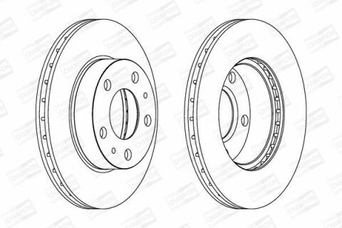 CHAMPION FIAT Диск тормозной передн. Ducato 02 - (300*24),Citroen,Peugeot