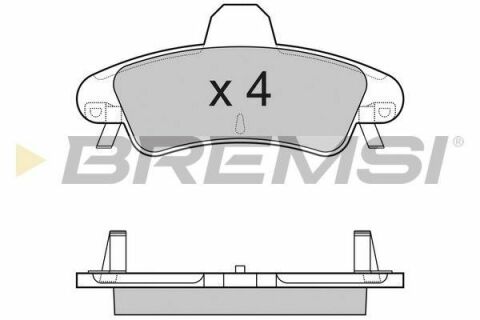 Тормозные колодки зад. Ford Mondeo 93-00 (bendix) (115,7x53,7x14,7)