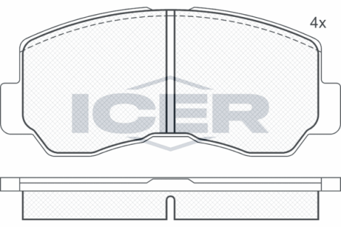 Колодки гальмівні (передні) Mitsubishi Galant IV/Pagero 80-