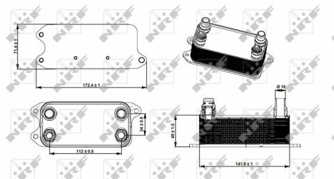 Радіатор масляний MB E-class (W212)/SLK (R172)/CLS (C218) 1.6-3.5 07-