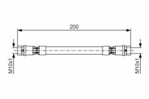 Шланг гальмівний задній Audi 80 91- AUDI