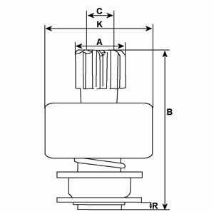 Бендикс стартера Citroen Jumper/Fiat Ducato/Peugeot Boxer 2.3/2.8 JTD/HDi 02- (z=9) (L=61.4)