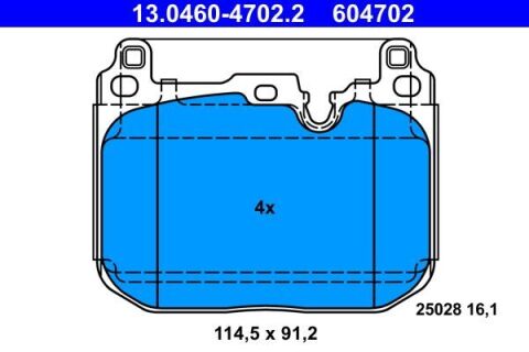 Колодки гальмівні (передні) BMW 1(F40)/2 (F44)/ X1 (F48)/X2 (F39) 18- (Brembo)