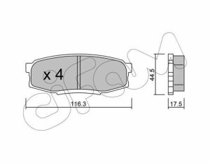 Колодки гальмів. задніland cruiser 4.7/4.5d 08-