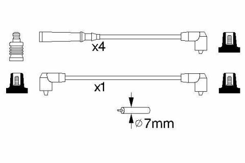 Провід запалювання Volvo 740/760/940/960 2.0/2.3 85-92 (к-кт)