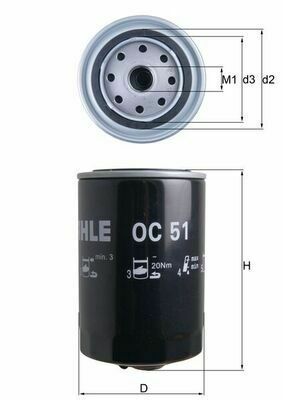 Фильтр смазки Caddy II 1.7/1.9SDI /Golf II/III/Passat B2/B3/B4/B5/T3Audi (в упаковке)