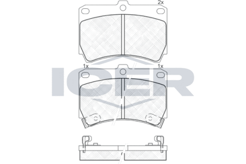 Колодки гальмівні (передні) Kia Rio 00-05/Mazda 323 89-98/121 II 90-96