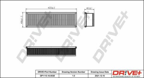 DP1110.10.0538 Drive+ - Фільтр повітря