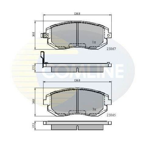 CBP31208 Comline - Тормозные колодки для дисков