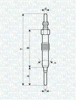 MAGNETI MARELLI Свеча накала RENAULT Kangoo 1,5dCi 09-, DACIA Logan 1,5dCi 10-, NISSAN