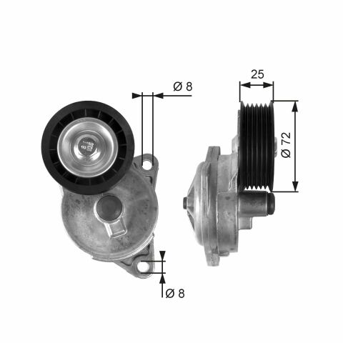 Натяжник ременя генератора Ford Transit Connect 1.8 16V 02-13 Натяжник ременя генератора Ford Transit Connect 1.8 16V 02-13