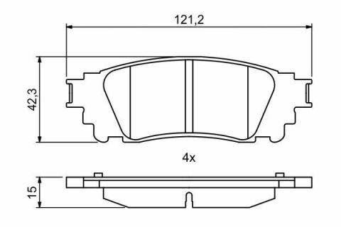 Тормозные колодки (задние) Lexus NX 2.0/2.5 16V 14-/Toyota Alphard 3.5 15-