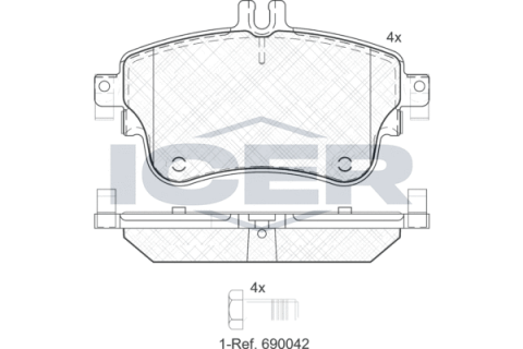 Колодки тормозные (передние) MB A-class (W176)/B-class (W246) 11-18