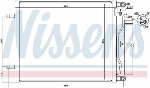 Радиатор кондиционера (с осушителем) Nissan Micra III/Note 1.5DCI 03-12