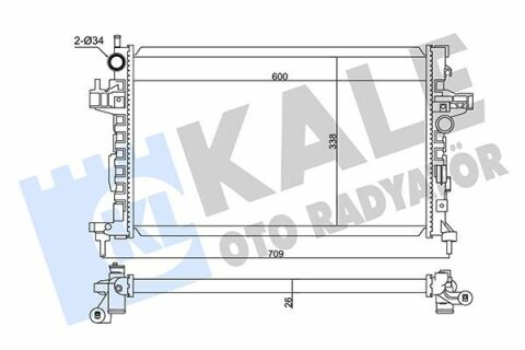 KALE OPEL Радиатор охлаждения Combo Tour,Corsa C 1.3CDTi 03-