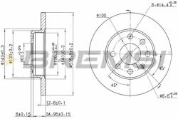 Тормозной диск перед. Astra F/Corsa B/Vectra A-02 (235,9x12,5) Тормозной диск перед. Astra F/Corsa B/Vectra A-02 (235,9x12,5)