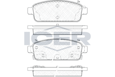 Колодки гальмівні (задні) Nissan Rogue 10-13/Opel Zafira C/Mokka 11-/Astra J/Chevrolet Cruze 09-