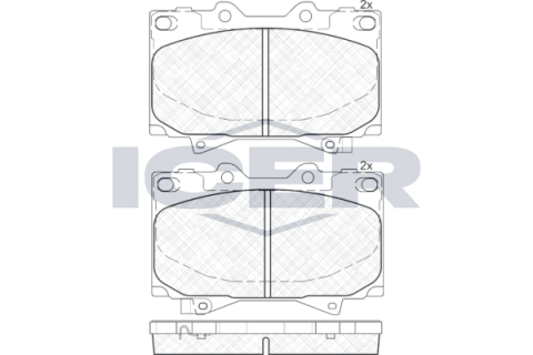 Колодки тормозные (передние) Toyota Land Cruiser 100 98-07/Prado 02-10/Lexus LX 98-08