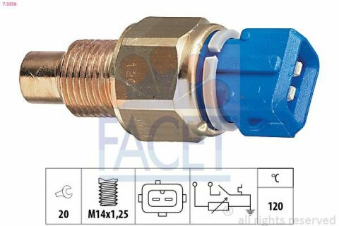 Датчик температуры Berlingo/Partner 1.8/1.9D (120C)/Scudo/Ducato