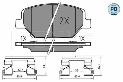 Колодки гальмівні (передні) Opel Insignia 1.5-2.0 CDTi 17-