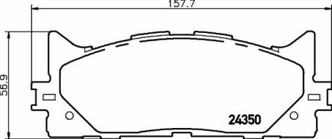 Тормозные колодки пер. LEXUS ES/TOYOTA CAMRY 2.4-3.5 06-