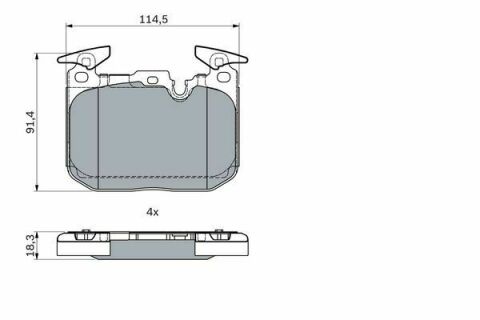 Колодки гальмівні (передні) BMW 1 (F20/F21)/2 (F22/F23/F87/F44-F46)/3 (F30/F31/F34/F80)/4 (F36) 11-