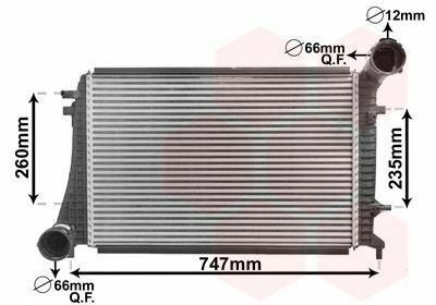 Радіатор інтеркулера VW Caddy III 1.9/2.0 TDI 04-10