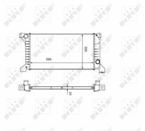 Радиатор охлаждения Ford Transit 2.5D 85-94