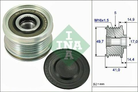 Шків генератора MB W168/W169/W245, 5PK, OM640/OM668