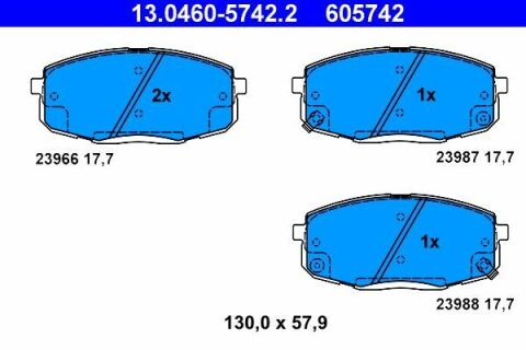 Колодки тормозные (передние) Hyundai i30 07-12/Kia Cee'd 06-/Carens 02-/Cerato 09-/Soul 14-