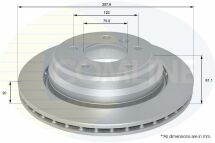 ADC1733V Comline - Диск тормозной вентилируемый с покрытием
