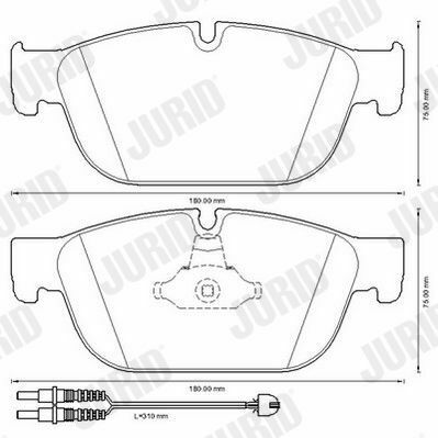 JURID CITROEN Колодки передние DS5, DS4, C5(X7), C4(B7).