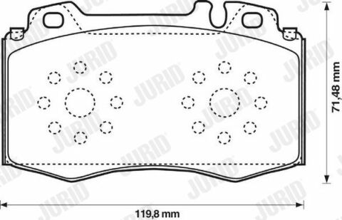 JURID DB Тормозные колодки перед. W203/211/220