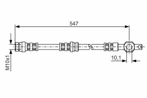 Шланг гальмівний передній 626-91 MAZDA