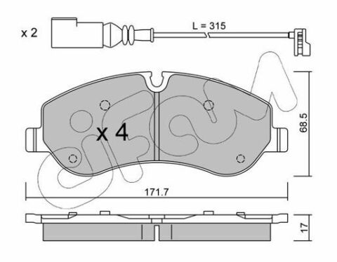 Тормозные колодки передние Transit 2.2TDCi 12-FORD