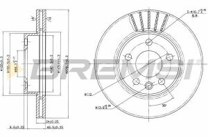 Тормозной диск перед. T4 2.5TDI 96-03 (R15)