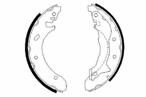 BOSCH Щеки тормозные MONDEO 1.6-2.0 93- (228,6X45)
