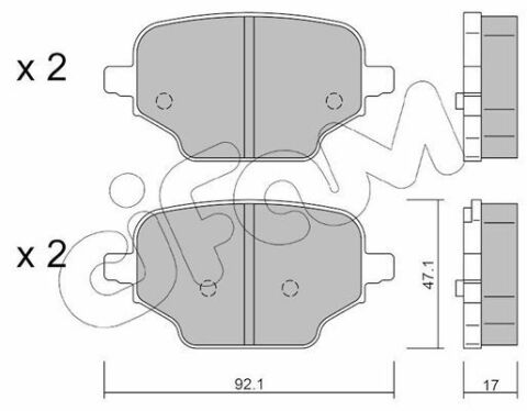 тормозные колодки задние berlingo 18-, opel combo 18-, toyota