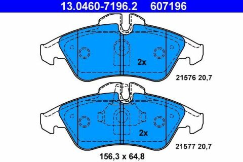 Колодки тормозные (передние) MB Sprinter 208-316 96- (Ate)