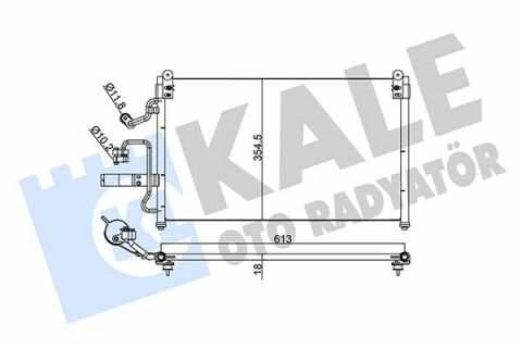 Радиатор кондиционера DAEWOO Leganza (Kondor) 97-