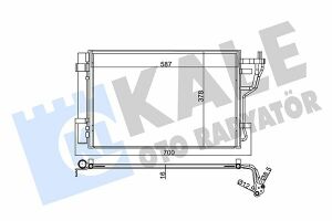 KALE KIA Радиатор кондиционера Cerato II 1.6/2.0 09-