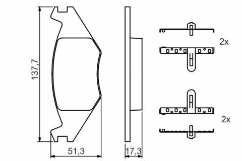 Колодки тормозные (передние) Seat Cordoba/Ibiza 94-02/VW Golf/Jetta/Polo 81-94