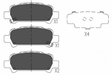 Тормозные колодки (задние) Subaru Impreza/Outback/Forester 95- (Akebono)