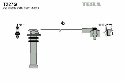 Кабель зажигания к-кт TESLA Ford 92-00