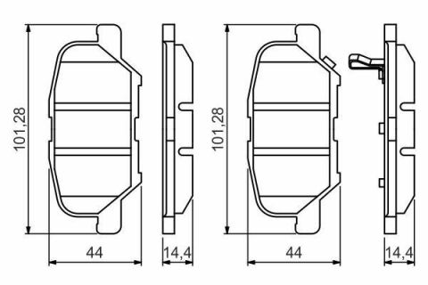 Колодки гальмівні (задні) Citroen C4 Aircross/Mazda 6/Mitsubishi Outlander III/Peugeot 4008 12-